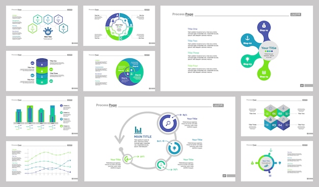 Vibrant Business Infographic Elements and Data Visualization Collection ...