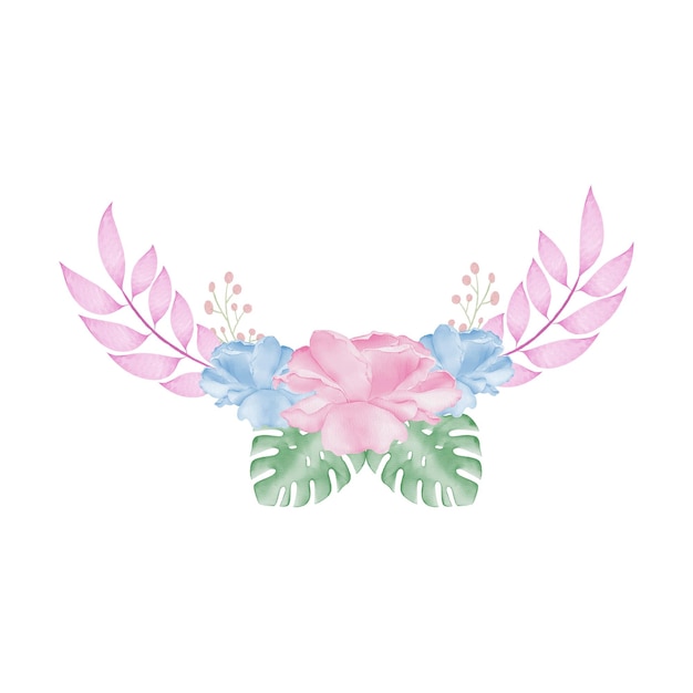 Vibrant Tropical Floral Wreath with Lush Leaves | Jiffy Designs