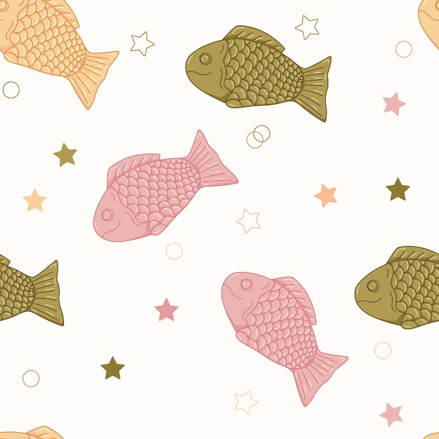 Vibrant Aquatic Motifs: A Collection of Playful Fish Illustrations ...