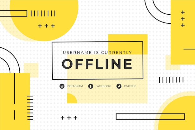 Minimalist Offline Notification with Social Media Icons | Jiffy Designs