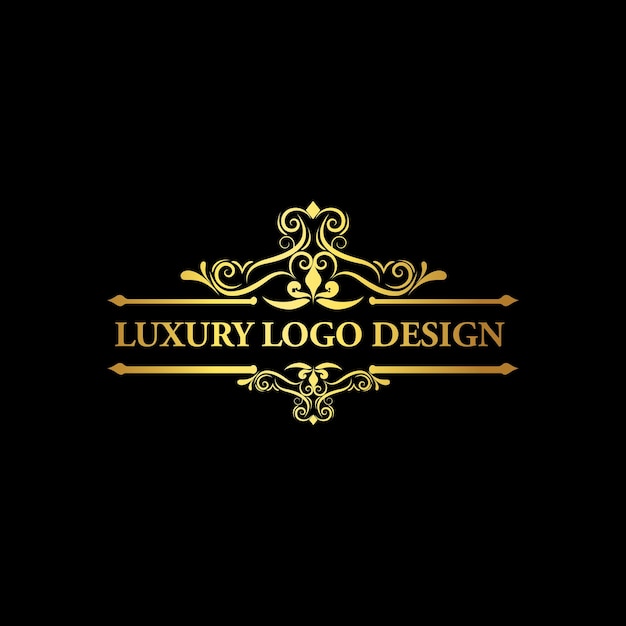 Elegant Ornamental Golden Logo with Flourishing Designs | Jiffy Designs
