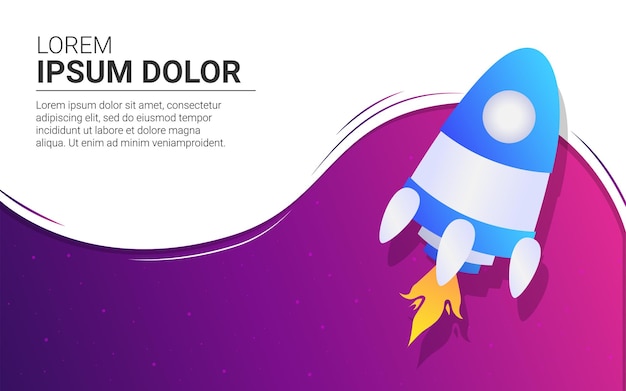 Vibrant Rocket Soaring Through Cosmic Landscape | Jiffy Designs