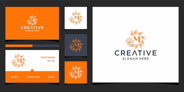 Elegant Floral Monogram Logo and Branding Design | Jiffy Designs