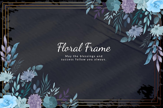 Elegant Floral Border with Lush Blooms and Inspiring Text | Jiffy Designs