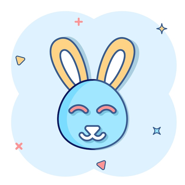 Adorable Blue Bunny Face with Playful Accents | Jiffy Designs