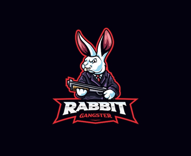 Fierce Rabbit Gangster Mascot Logo | Jiffy Designs