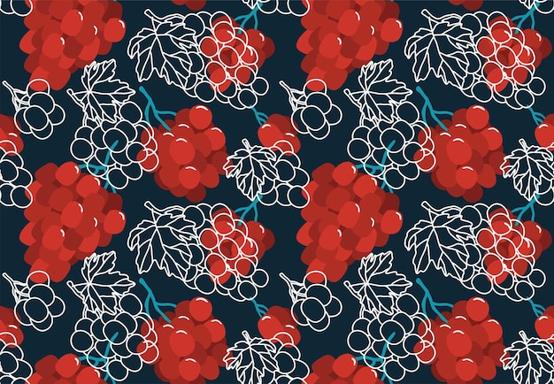 Vibrant Grapevine Cluster Pattern in Rich Hues | Jiffy Designs
