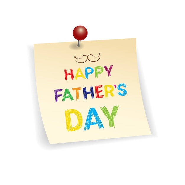 Colorful Happy Father's Day Sticky Note with Balloon | Jiffy Designs