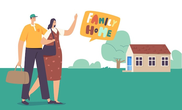 Couple Returning Home with Luggage, Family Welcome Sign | Jiffy Designs