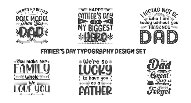 Inspiring Father's Day Typography Design Collection with Heartfelt ...
