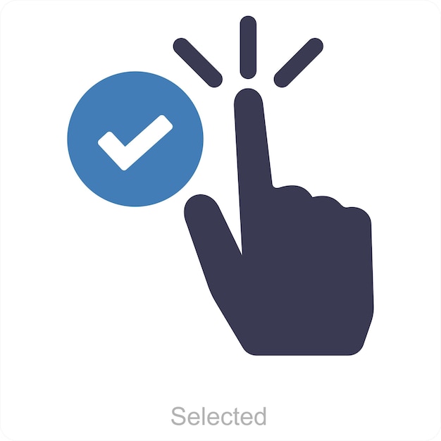 Stylized Hand Pointing at Checkmark Icon | Jiffy Designs