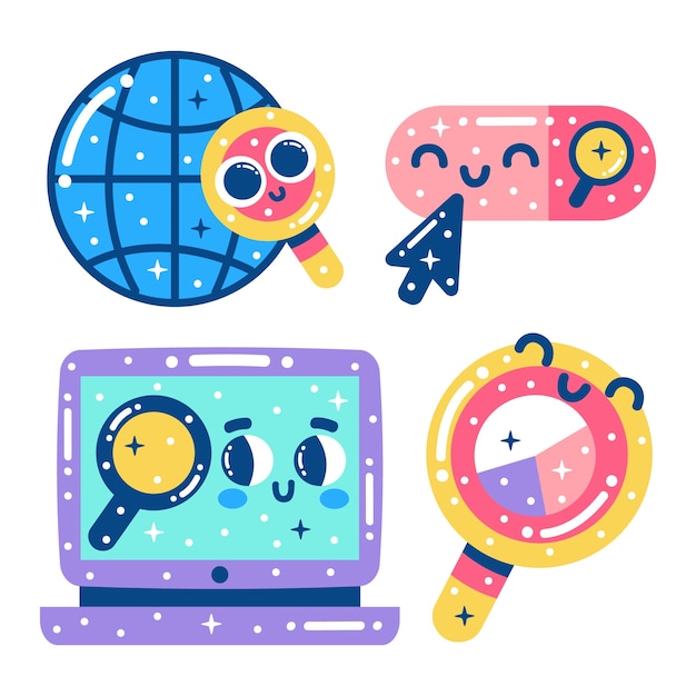 Vibrant Collection of Playful Cosmic Icons and Symbols | Jiffy Designs