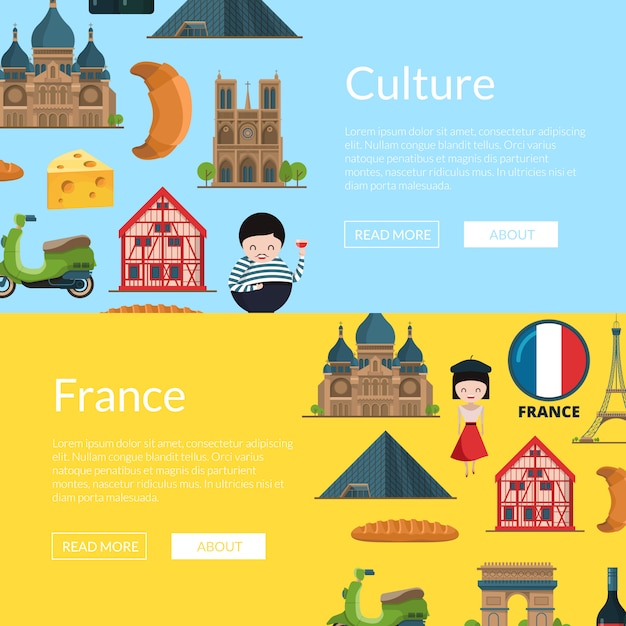 Charming Illustrations of French Culture and Landmarks | Jiffy Designs