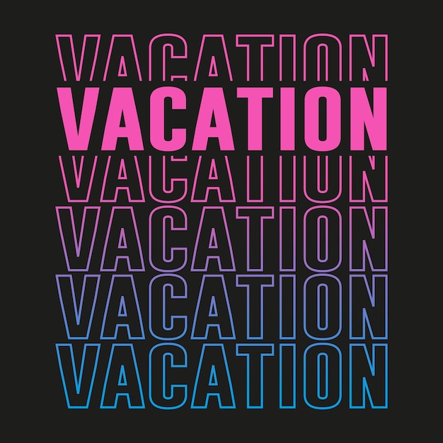 Vibrant Vacation Lettering with Gradient Overlays | Jiffy Designs