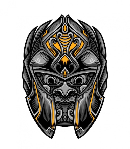 Majestic Tribal Mask with Intricate Geometric Patterns | Jiffy Designs