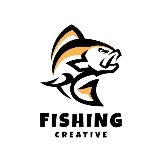 Striking Fishing Logo with Fierce Predatory Fish | Jiffy Designs