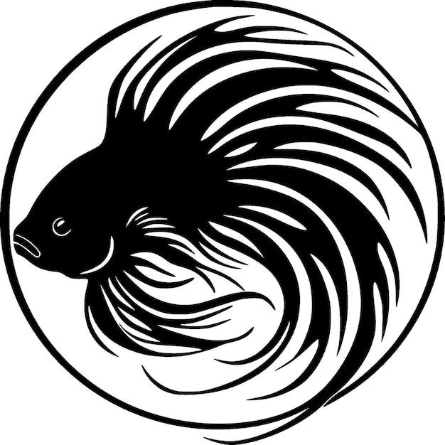 Majestic Betta Fish: A Captivating Silhouette | Jiffy Designs
