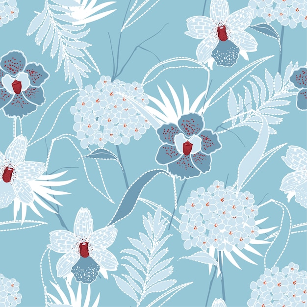 Captivating Floral Tapestry: Lush Foliage and Vibrant Blooms | Jiffy ...