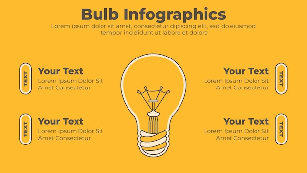 Vibrant Bulb Infographic Design with Minimalist Illustration | Jiffy ...