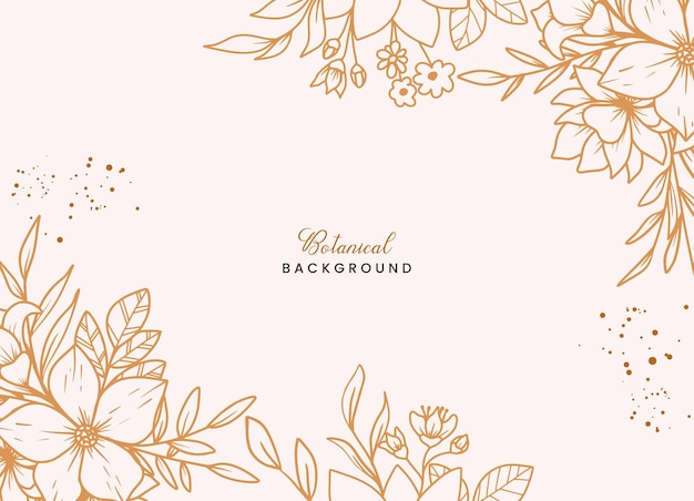 Elegant Floral Frame with Delicate Golden Blooms | Jiffy Designs