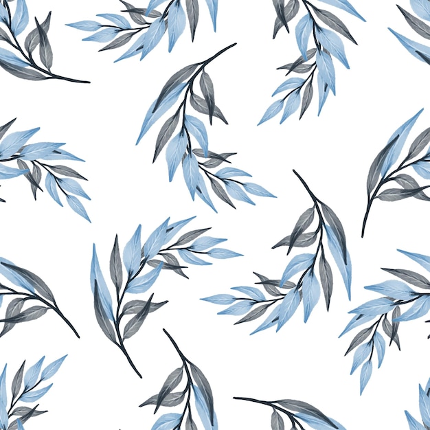 Elegant Blue Willow Branches Seamless Pattern | Jiffy Designs
