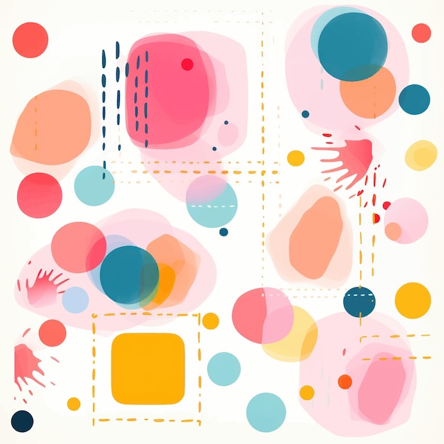 Vibrant Abstract Shapes in Playful Composition | Jiffy Designs