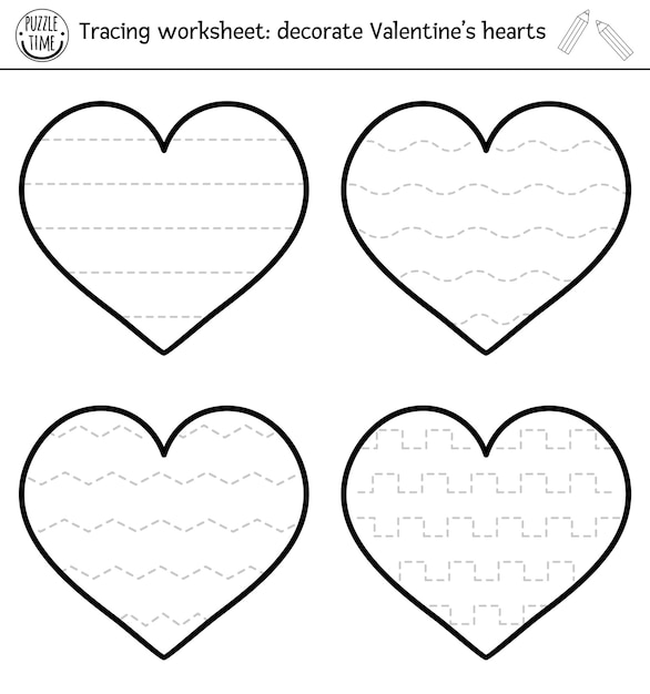Trace and Decorate Valentine's Hearts | Jiffy Designs