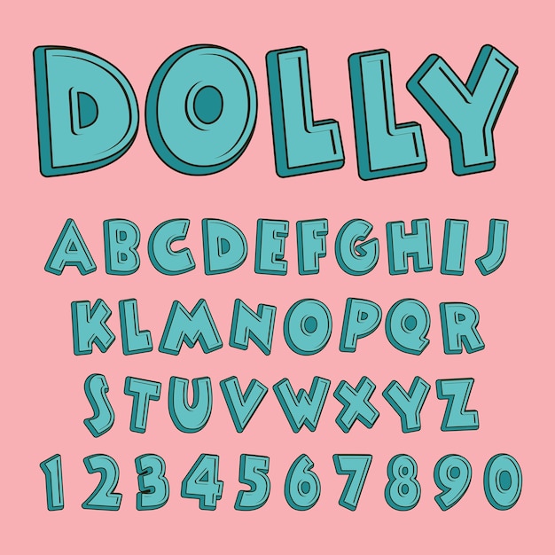 Playful 3D Cartoon-Style Alphabet with Vibrant Colors and Textures ...