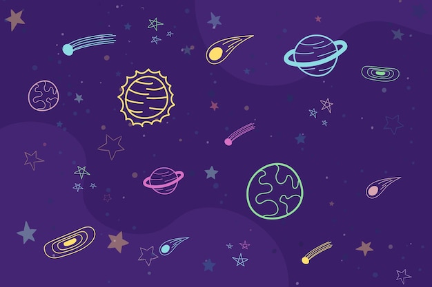 Vibrant Cosmic Wonders Adrift in the Starry Night Sky | Jiffy Designs