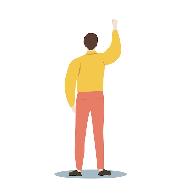 Vibrant Silhouette of a Triumphant Person | Jiffy Designs