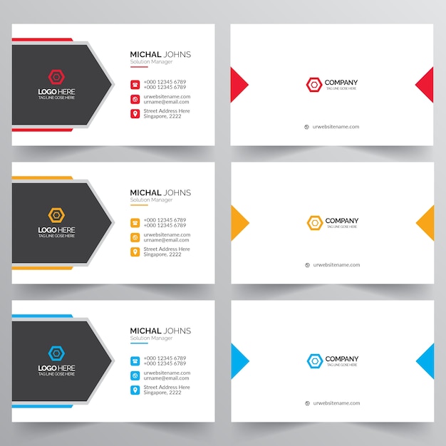 Geometric Logo Design with Hexagonal Shapes and Color Variations ...
