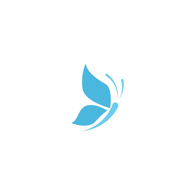 Elegant Blue Butterfly Emblem with Graceful Wings | Jiffy Designs