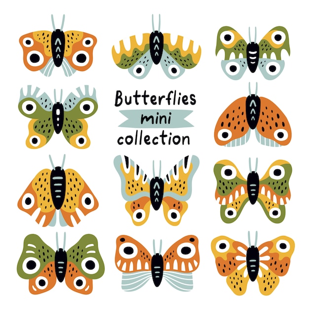 Vibrant Butterfly Mini Collection with Diverse Wing Patterns | Jiffy ...