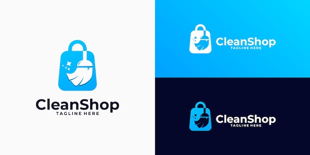 Streamlined Cleaning Solutions: CleanShop Logo Design | Jiffy Designs
