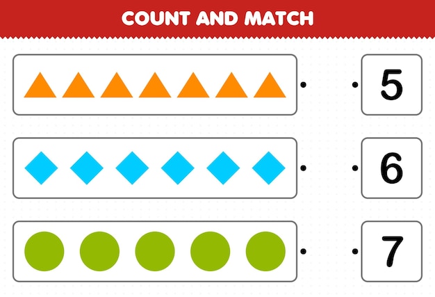 Colorful Geometric Shapes for Counting and Matching | Jiffy Designs