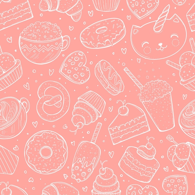Delectable Dessert Delight: A Charming Pastry Pattern | Jiffy Designs
