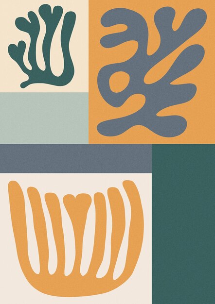 Vibrant Abstract Shapes in Earthy Tones and Textures | Jiffy Designs