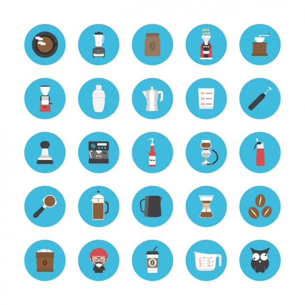 Diverse Collection of Vibrant Coffee and Beverage Icons | Jiffy Designs