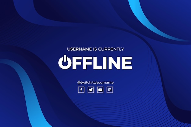Vibrant Offline Notification with Social Media Icons | Jiffy Designs
