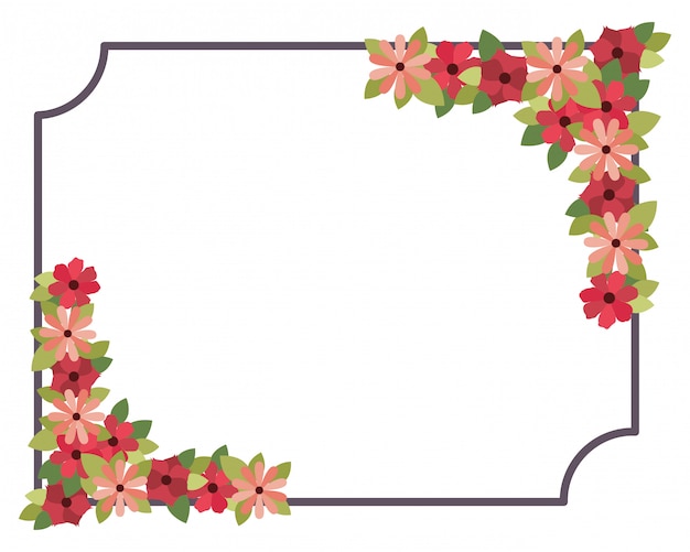 Vibrant Floral Frame with Lush Foliage | Jiffy Designs