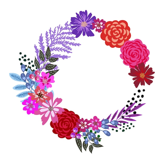 Vibrant Floral Wreath with Colorful Blooms | Jiffy Designs