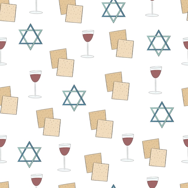 Festive Jewish Symbols and Traditions Seamless Pattern | Jiffy Designs