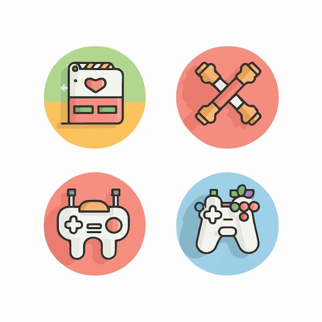 Vibrant Gamer Icons Showcasing Diverse Gaming Experiences | Jiffy Designs