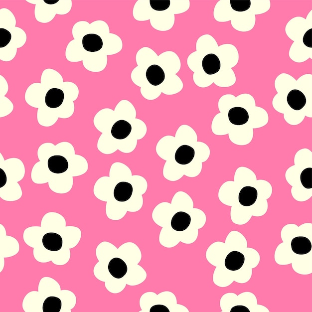 Charming Floral Pattern in Vibrant Pink | Jiffy Designs
