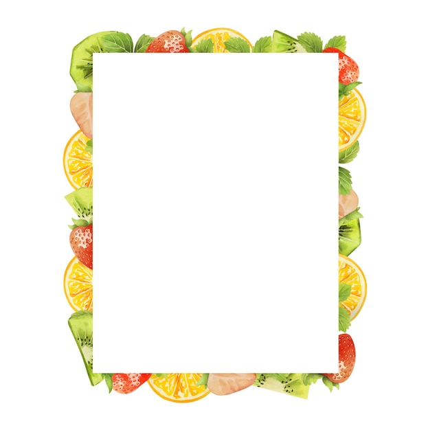Vibrant Fruit Frame: A Colorful Feast for the Eyes | Jiffy Designs