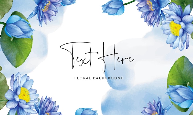 Vibrant Blue Floral Backdrop with Elegant Handwritten Text | Jiffy Designs