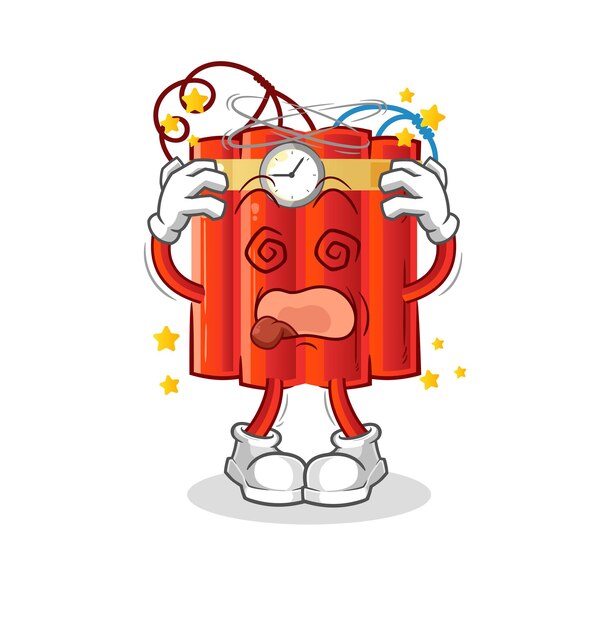 Comical Dynamite Character with Expressive Face and Colorful Accents ...