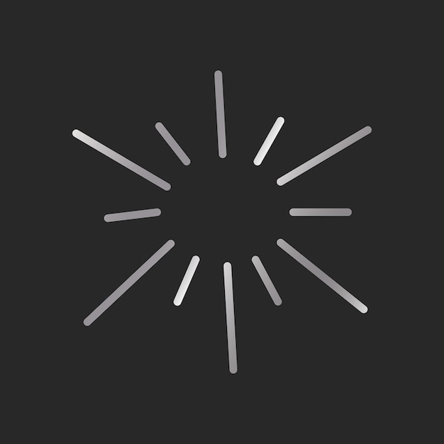Radiant Burst of Minimal Geometric Shapes on Black | Jiffy Designs