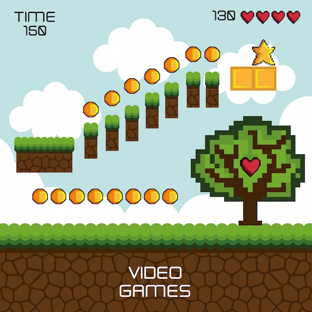 Charming Pixel Art Landscape with Video Game Elements | Jiffy Designs