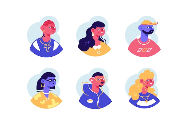 Diverse Portraits of Vibrant, Stylized Characters | Jiffy Designs